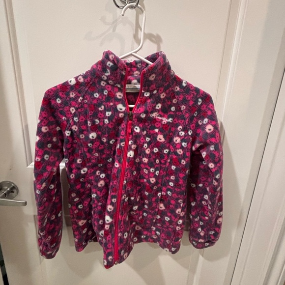 Columbia Other - Columbia Girls Floral Fleece Jacket Pink & Purple